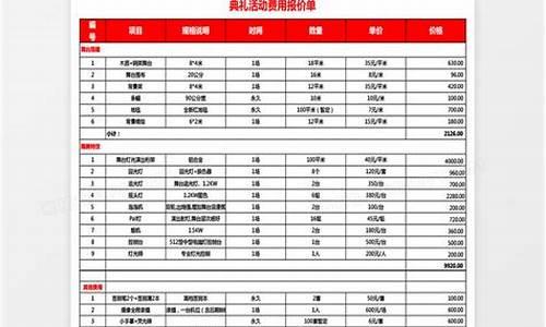 手机最新报价单表格大全_手机报价单表格大全图片